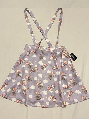 Hot Topic Hello Kitty x Pusheen Lavender Suspender Skirt Medium Pockets